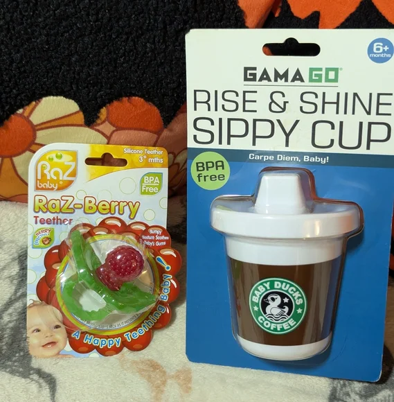 Gama Go Rise & Shine Sippy Cup, Vampire Pacifier And Raspberry Pacifier Bundle - Picture 6 of 12